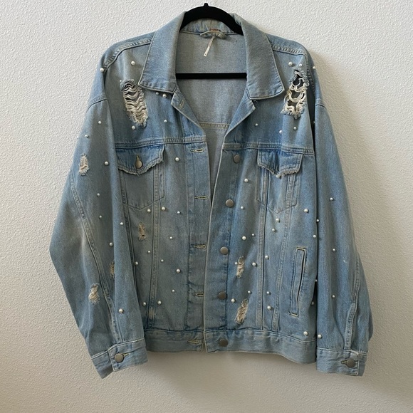 Pearl denim jacket
